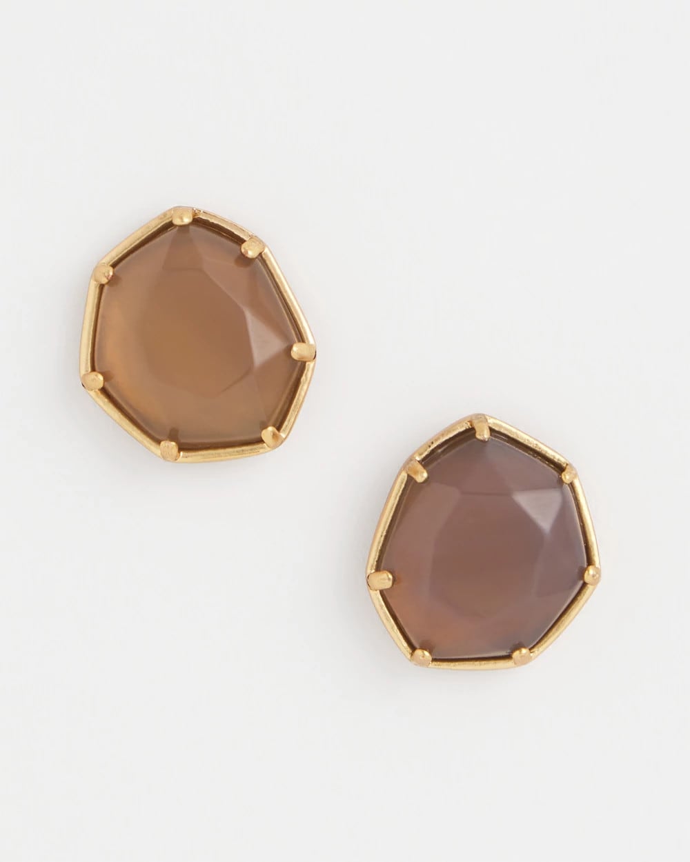 Chico's Women | Agate Stone Stud Earrings NEUTRAL