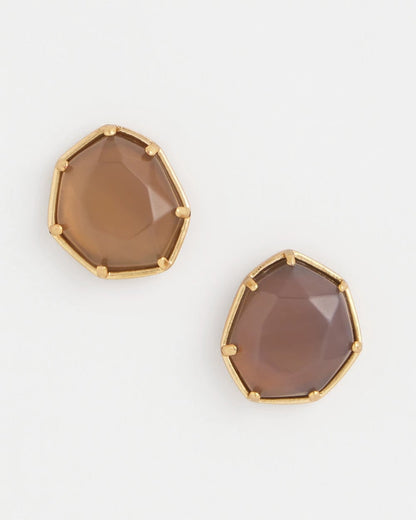 Chico's Women | Agate Stone Stud Earrings NEUTRAL