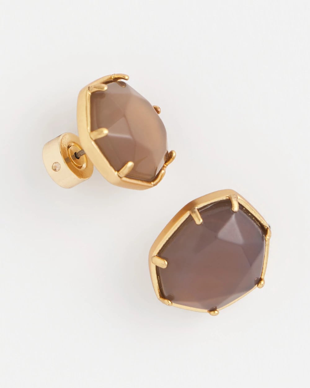 Chico's Women | Agate Stone Stud Earrings NEUTRAL