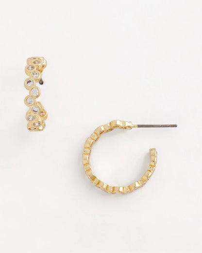 Chico's Women | Goldtone Cubic Zirconia Hoop Earrings GOLD