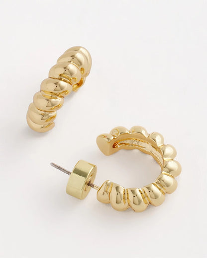 Chico's Women | No Droop® Goldtone Twisted Hoop Earrings GOLD