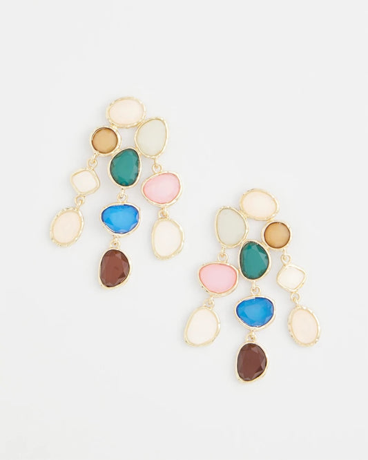 Chico's Women | No Droop® Rainbow Resin Drop Earrings MULTI