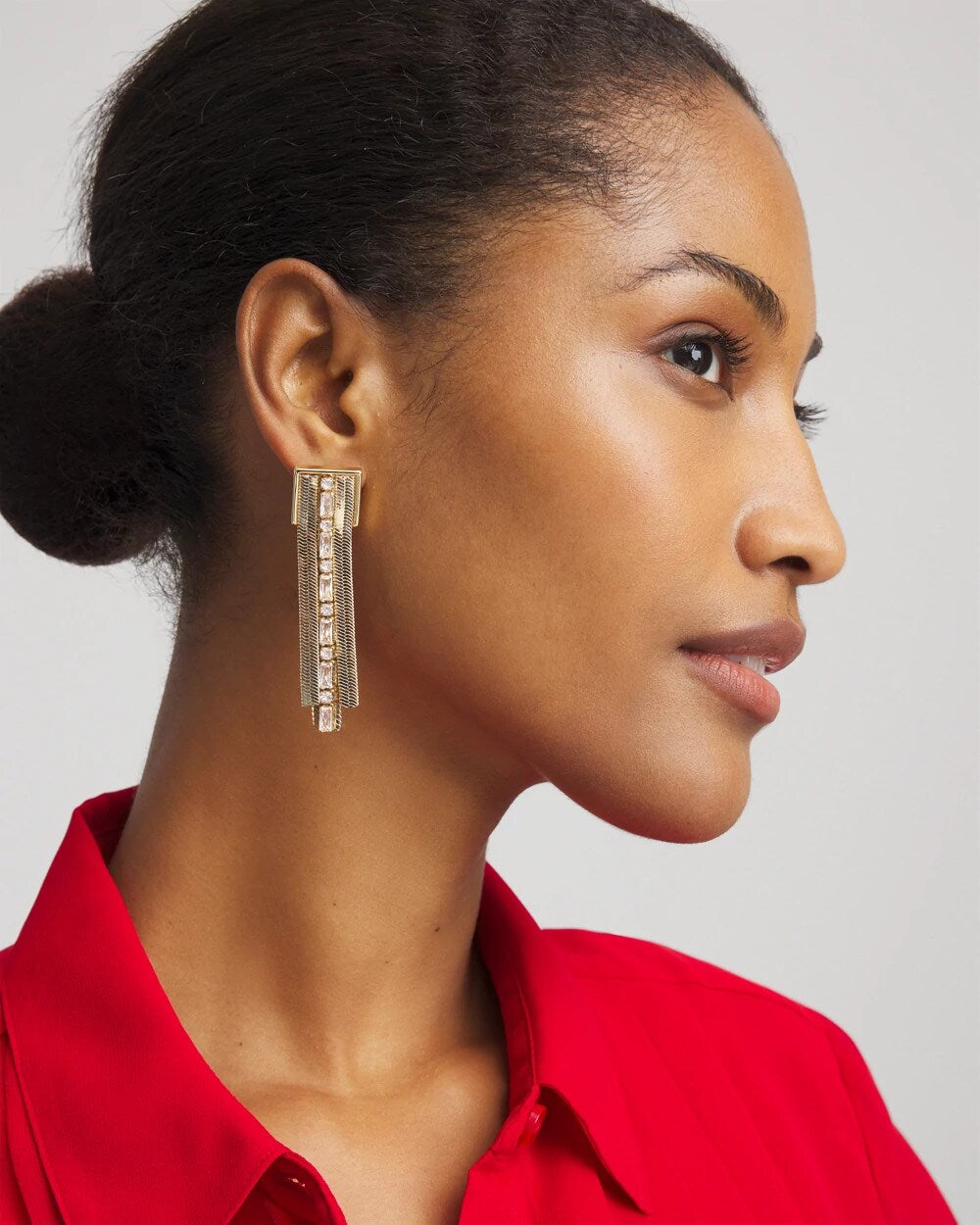 Chico's Women | Snake Chain Linear Earrings GOLD