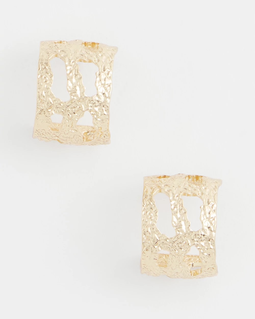 Chico's Women | No Droop® Cutout Goldtone Hoop Earrings GOLD