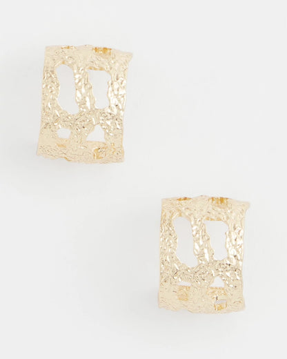 Chico's Women | No Droop® Cutout Goldtone Hoop Earrings GOLD
