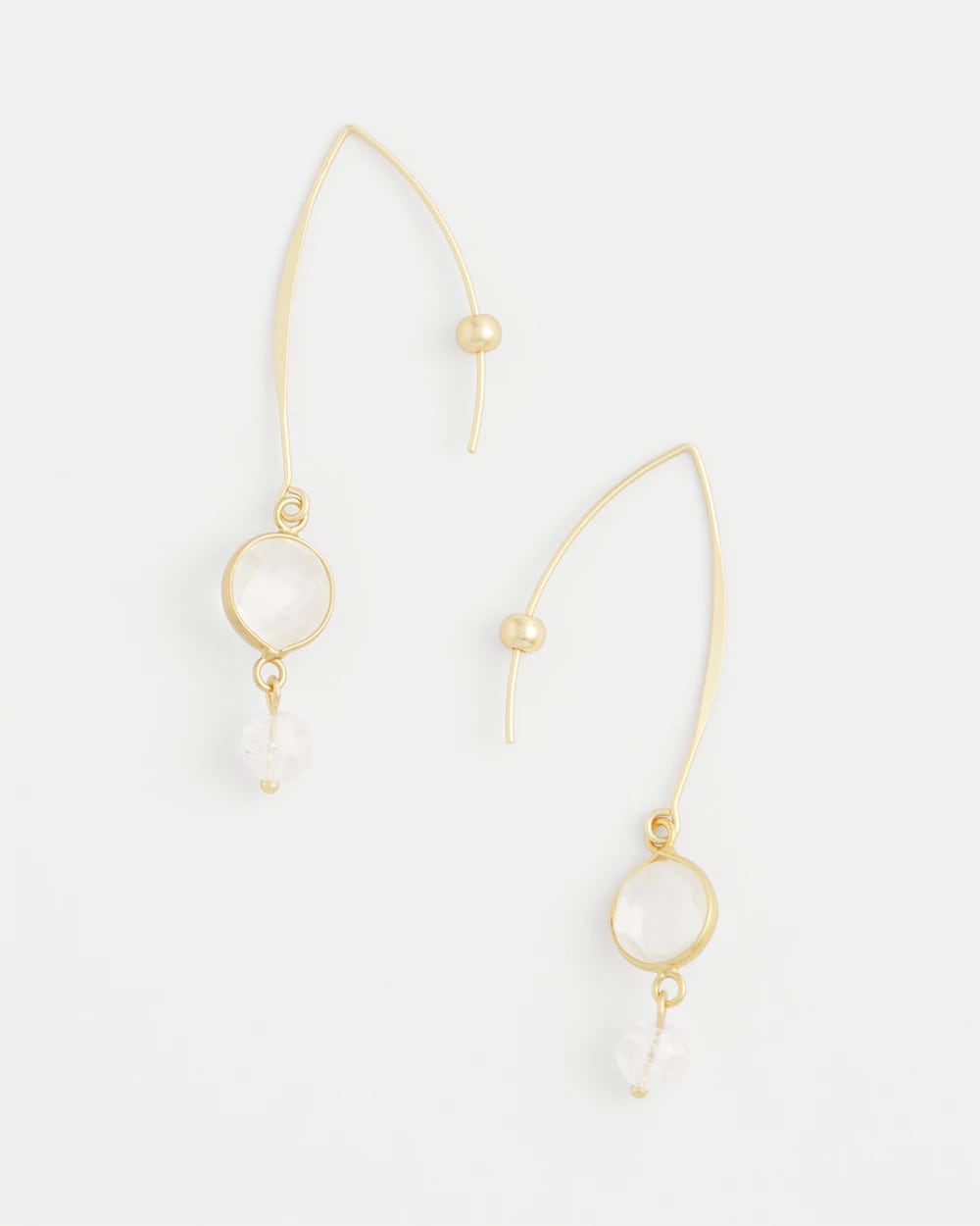 Chico's Women | No Droop® Quartz Crystal Threader Earrings GOLD