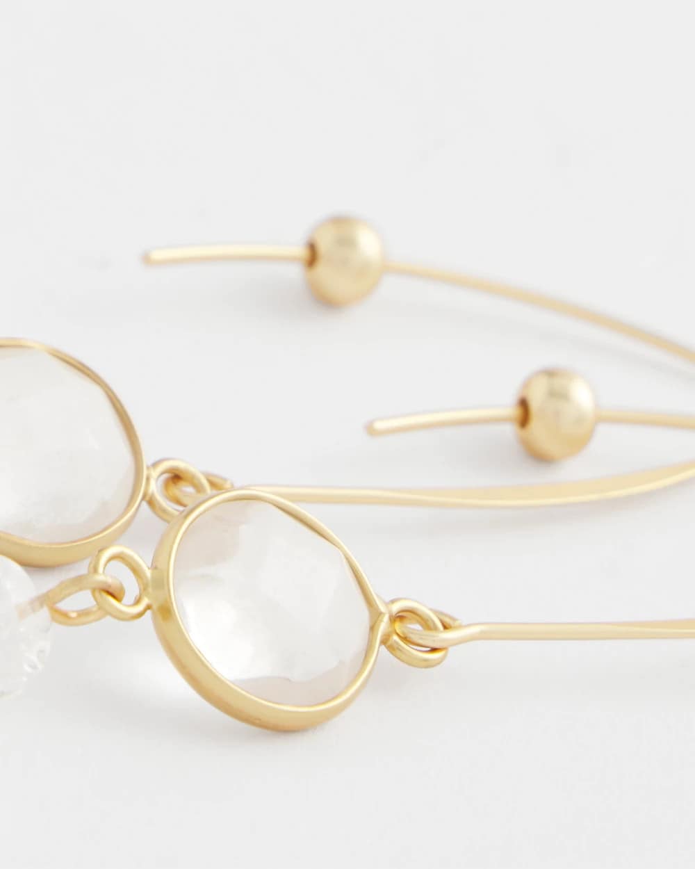 Chico's Women | No Droop® Quartz Crystal Threader Earrings GOLD