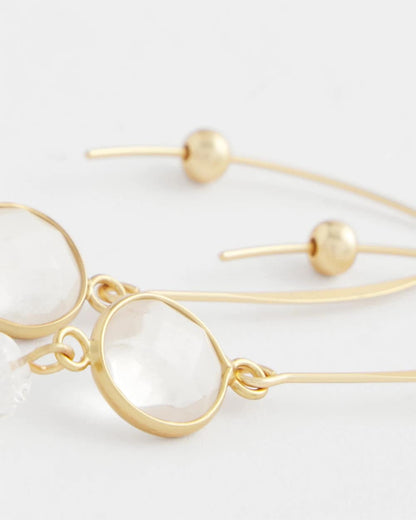 Chico's Women | No Droop® Quartz Crystal Threader Earrings GOLD