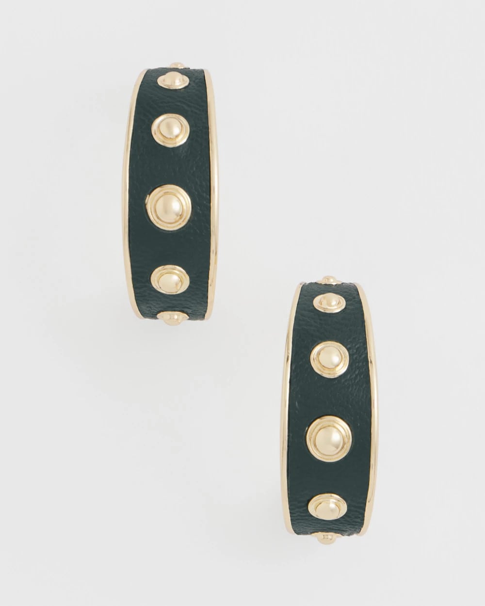 Chico's Women | No Droop® Green & Gold Hoop Earrings GREEN