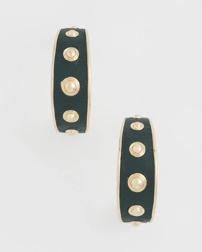 Chico's Women | No Droop® Green & Gold Hoop Earrings GREEN
