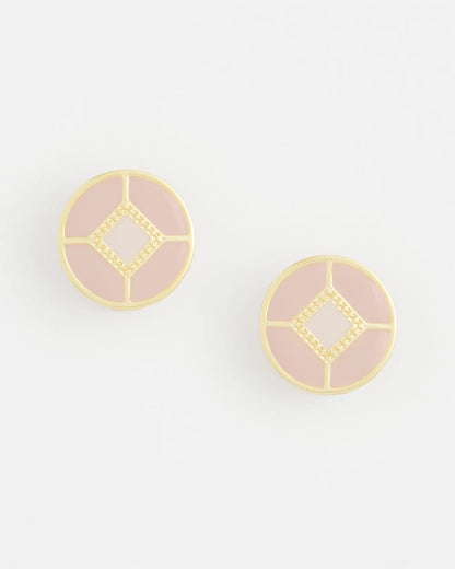 Chico's Women | No Droop® Enamel Clip-On Earrings PINK