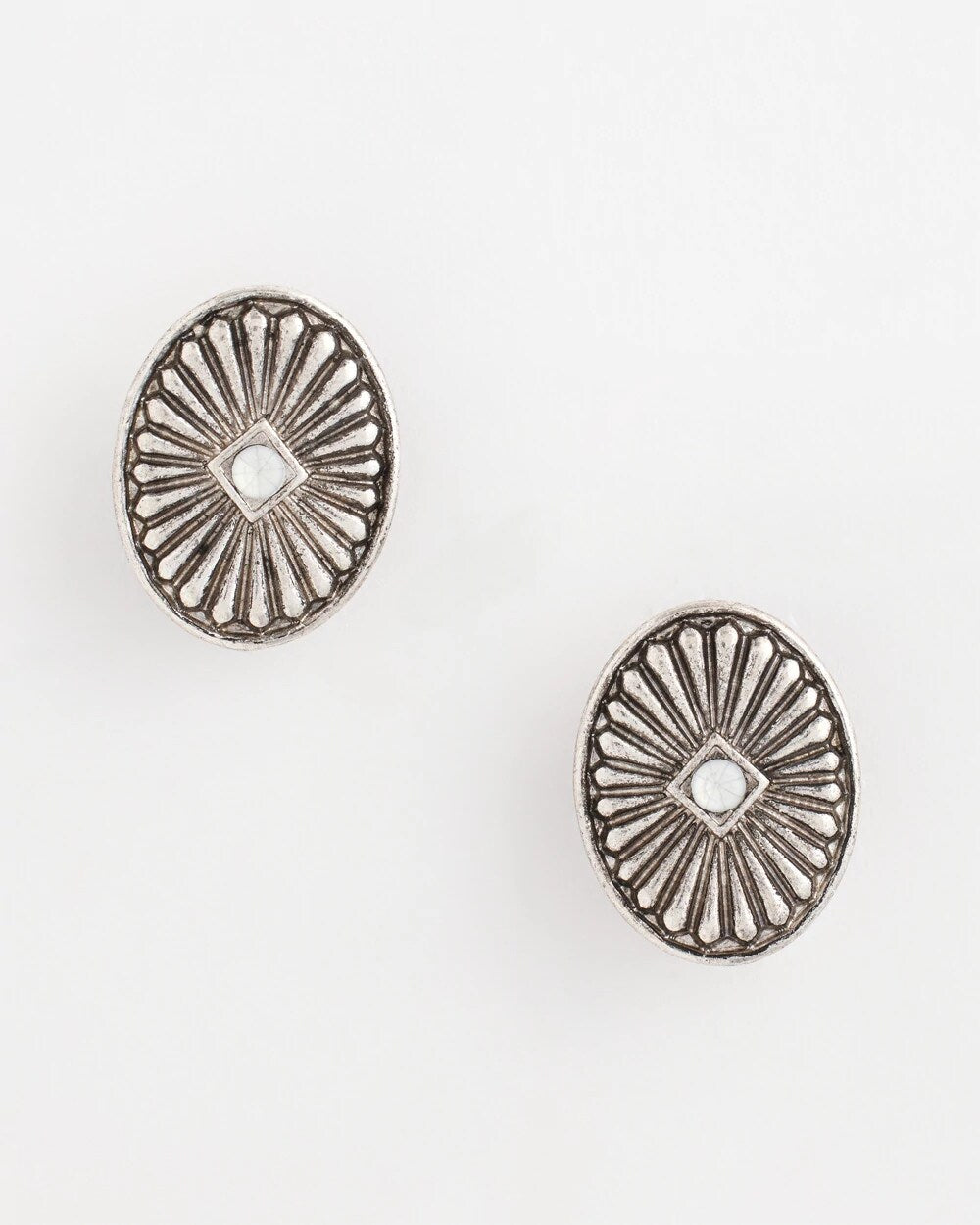 Chico's Women | Medallion Clip-On Earrings SILVER
