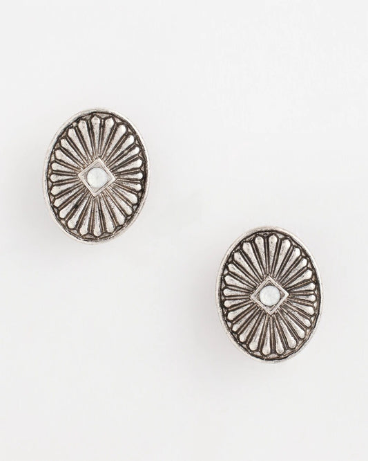 Chico's Women | Medallion Clip-On Earrings SILVER