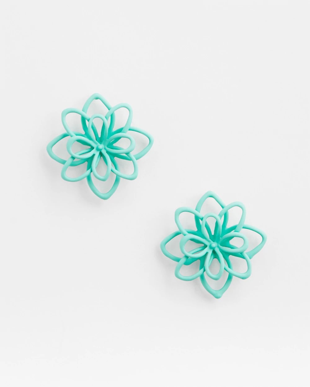 Chico's Women | No Droop™ Teal  Flower Stud Earrings TEAL