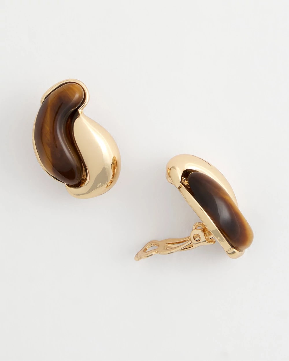 Chico's Women | Tortoise Marble Clip-On Earrings NEUTRAL