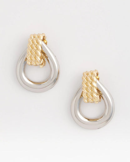 Chico's Women | No Droop™ Mixed-Metal Teardrop Clip-On Earrings MIXED METALS