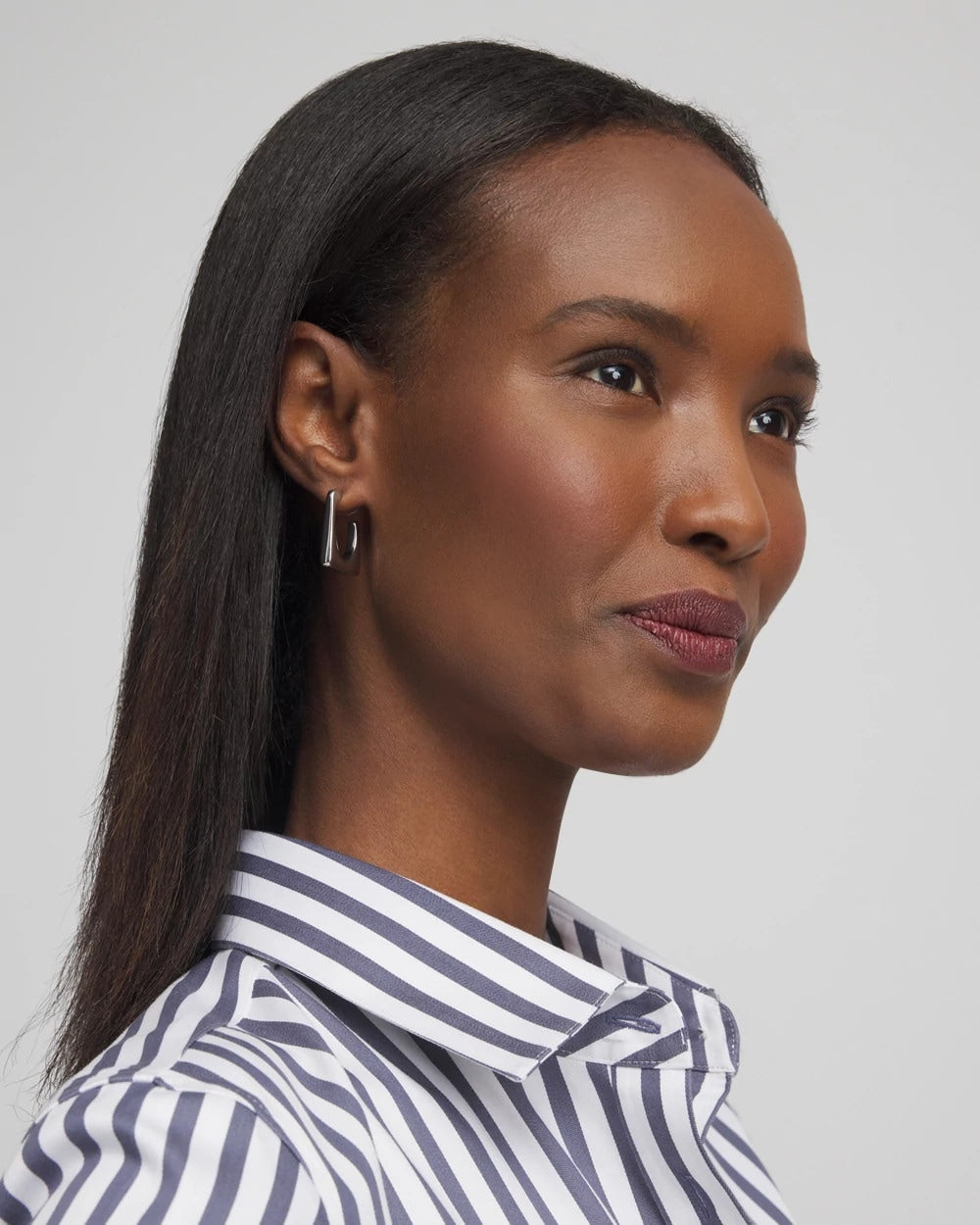 Chico's Women | No Droop® Silver Tone Square Hoops SILVER