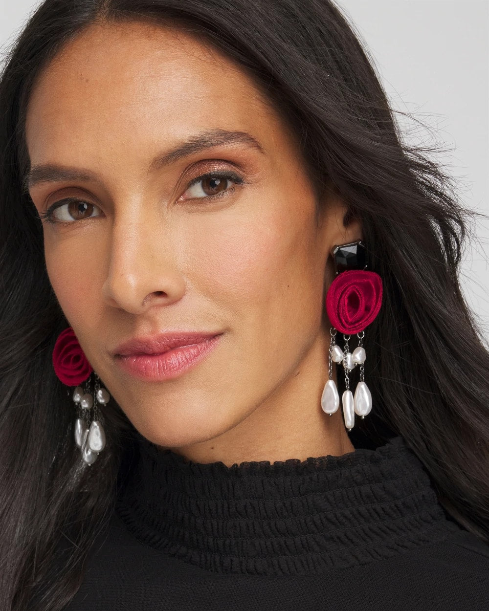 Chico's Women | Red Rose Drop Earrings RED