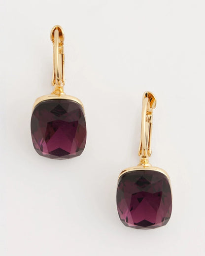 Chico's Women | Purple Gem Drop Earrings PURPLE