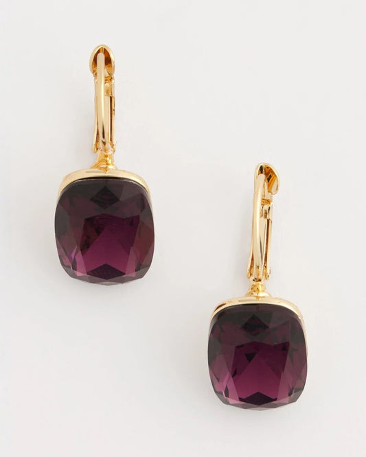 Chico's Women | Purple Gem Drop Earrings PURPLE