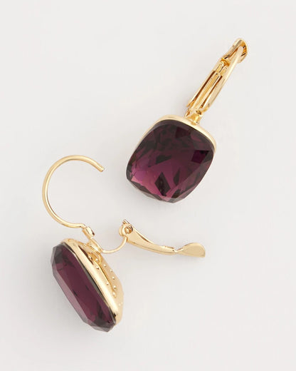 Chico's Women | Purple Gem Drop Earrings PURPLE