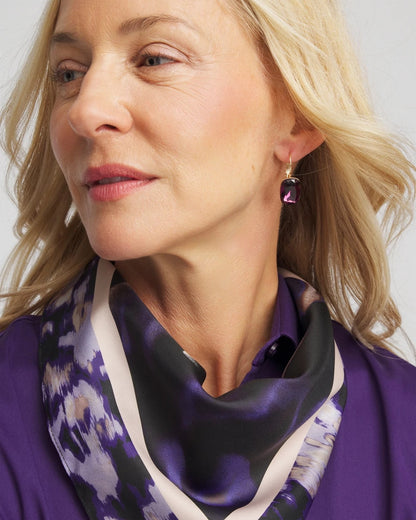 Chico's Women | Purple Gem Drop Earrings PURPLE