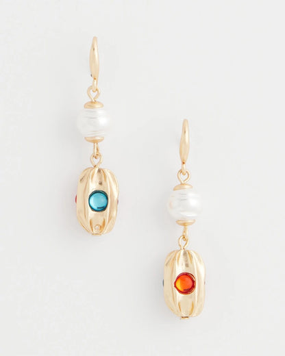 Chico's Women | No Droop® Goldtone Faux Pearl Earrings PEARL