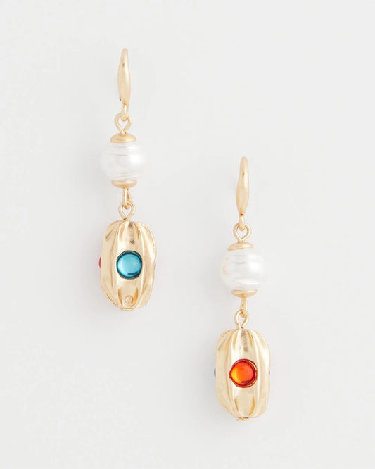 Chico's Women | No Droop® Goldtone Faux Pearl Earrings PEARL