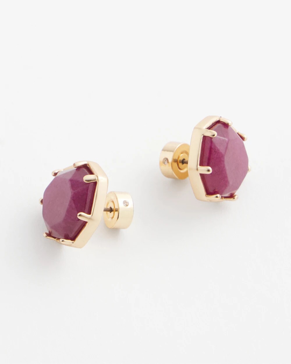 Chico's Women | No Droop® Jade Stud Earrings RED
