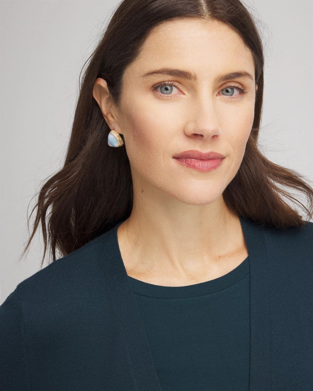 Chico's Women | Faux Opal Stud Earrings NEUTRAL
