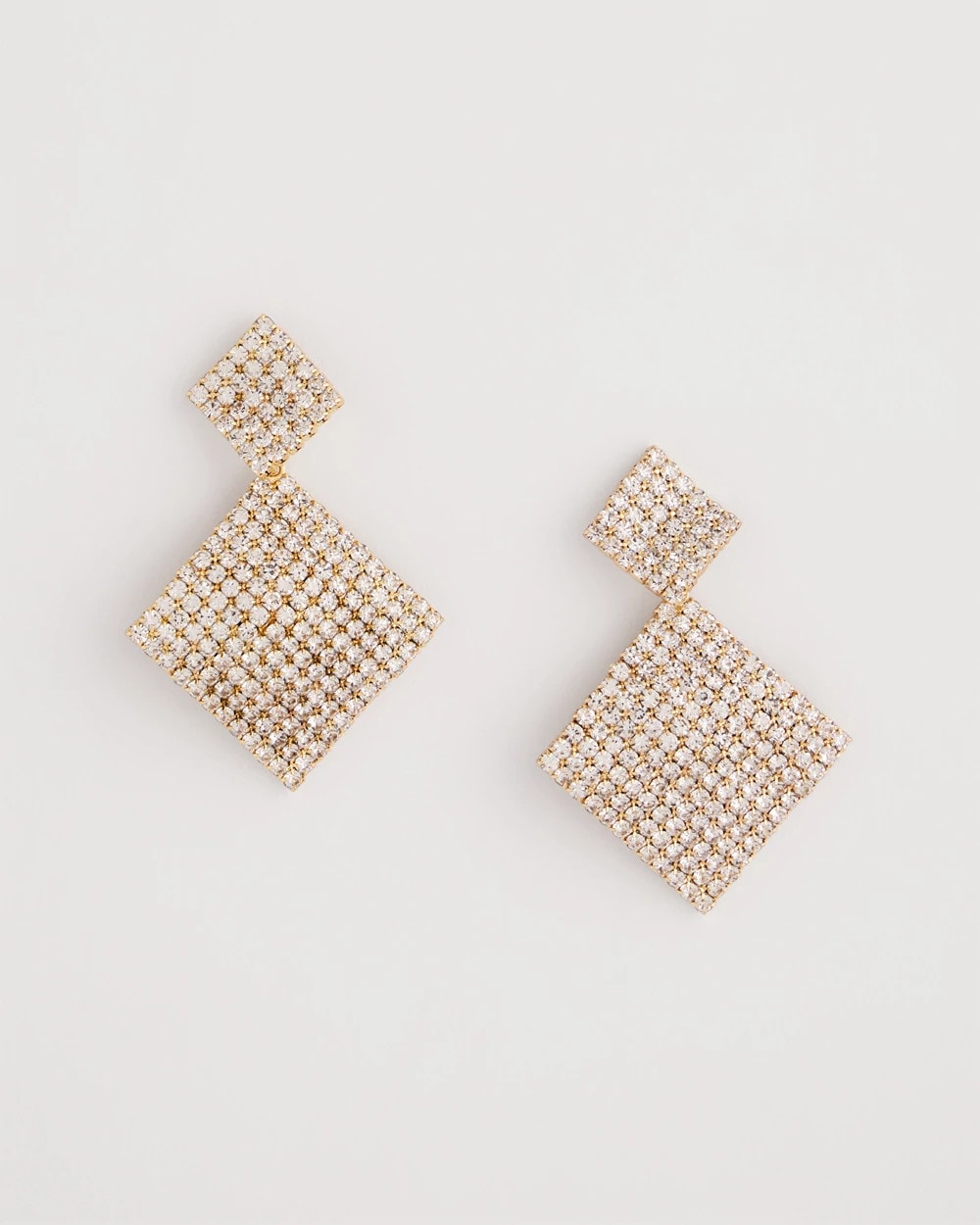 Chico's Women | Curved Crystal Earrings GOLD