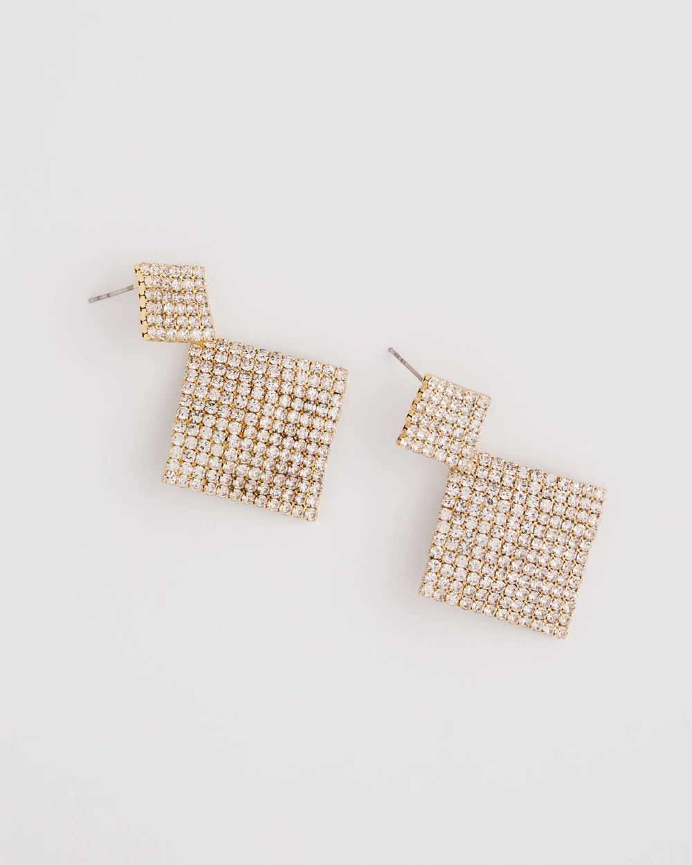 Chico's Women | Curved Crystal Earrings GOLD