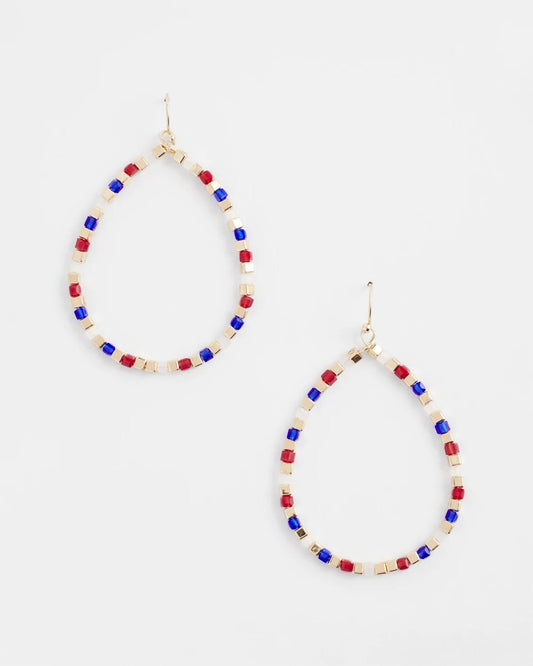 Chico's Women | No Droop® Red White & Blue Earrings MULTI
