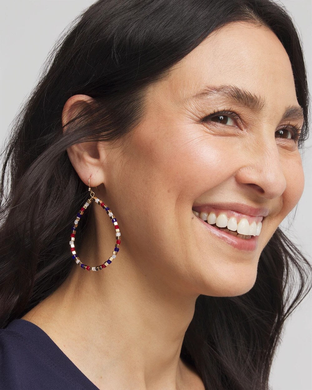 Chico's Women | No Droop® Red White & Blue Earrings MULTI