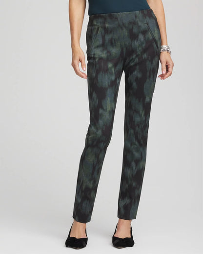 Chico's Women | Brinkly Blur Juliet Slim Ankle Pants BLACK