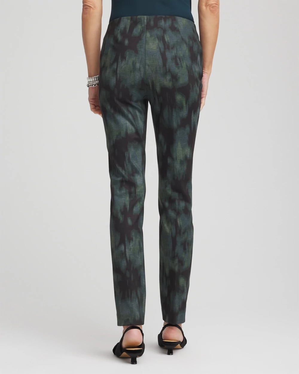 Chico's Women | Brinkly Blur Juliet Slim Ankle Pants BLACK