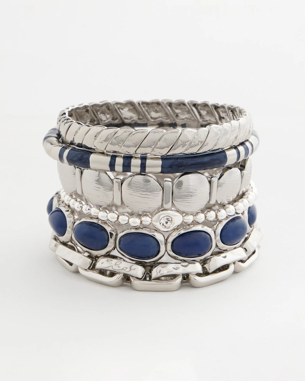 Chico's Women | Silver Link Stretch Bracelet SILVER