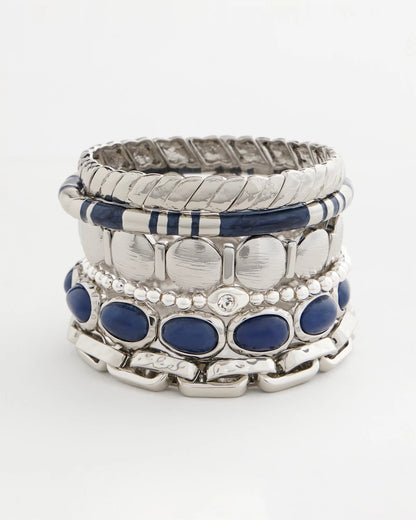 Chico's Women | Silver Link Stretch Bracelet SILVER