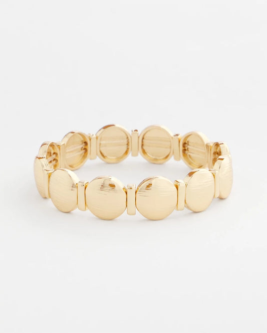 Chico's Women | Textured Circle Stretch Bracelet GOLD
