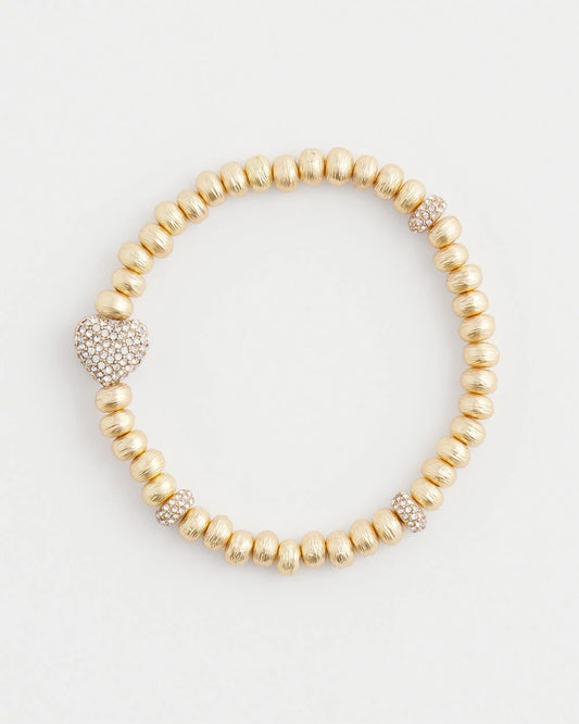 Chico's Women | Gold Heart Stretch Bracelet GOLD