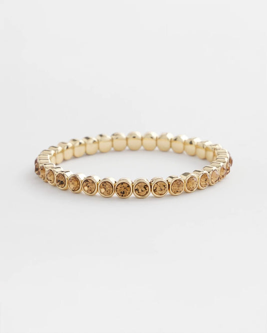 Chico's Women | Amber Hues Shiny Stretch Bracelet GOLD