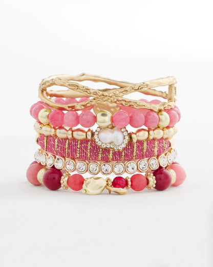 Chico's Women | Thread Wrapped Cuff Bracelet PINK