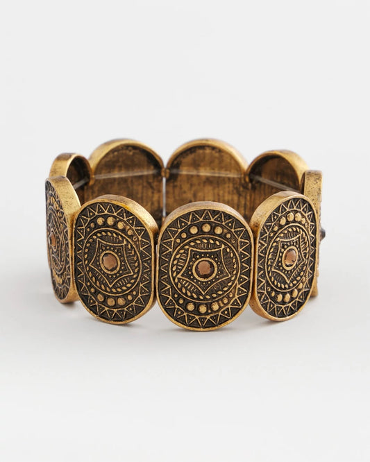 Chico's Women | Medallion Stretch Bracelet GOLD