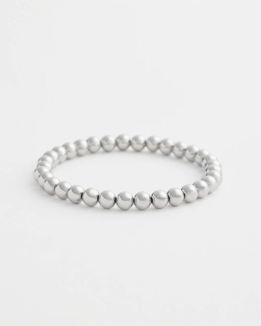 Chico's Women | Small Beaded Silver Tone Stretch Bracelet SILVER