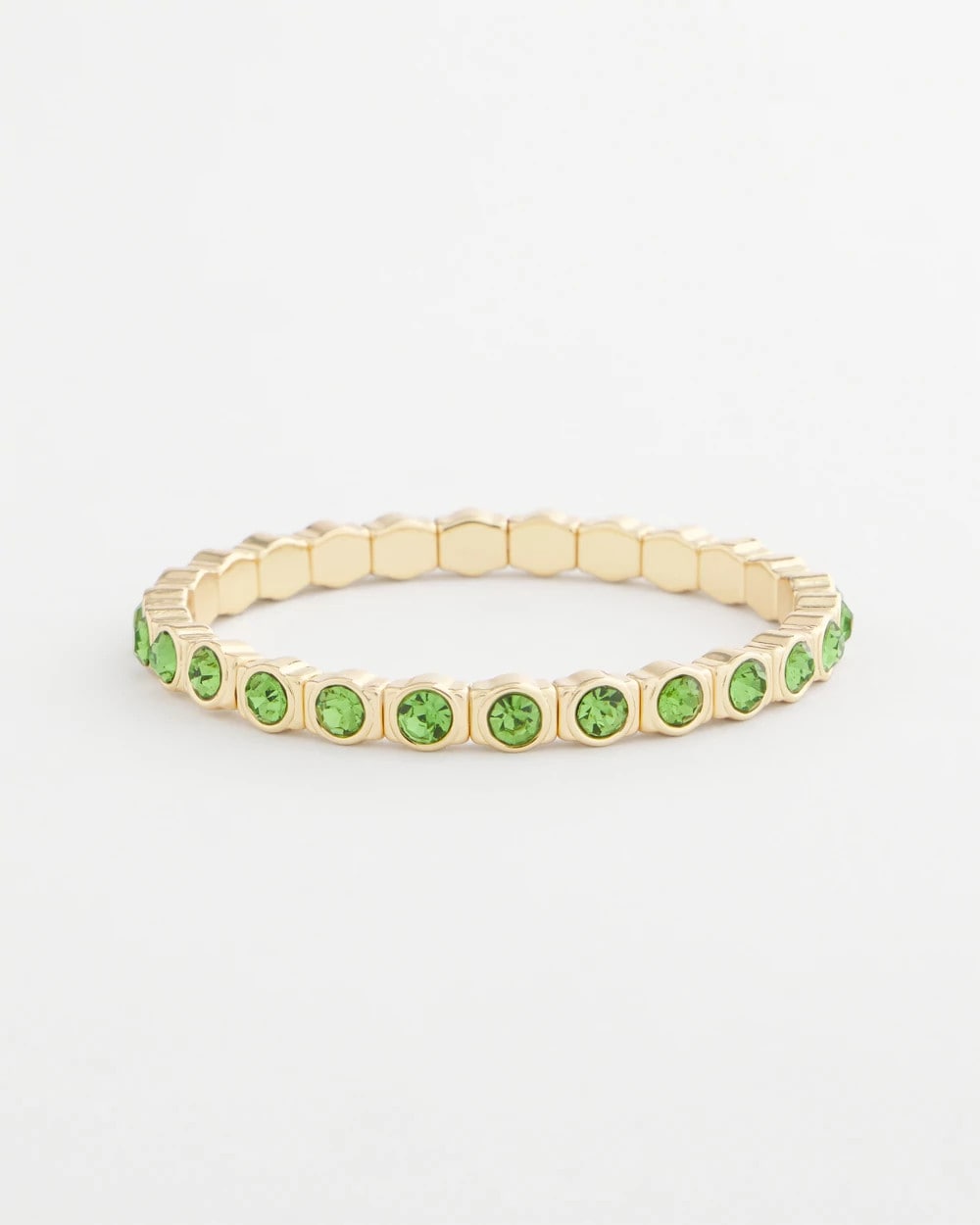Chico's Women | Small Faceted Stretch Bracelet GREEN