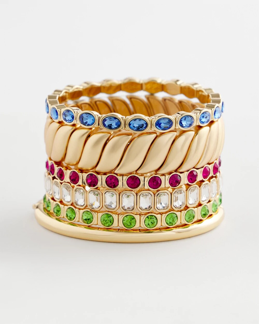Chico's Women | Small Faceted Stretch Bracelet BLUE