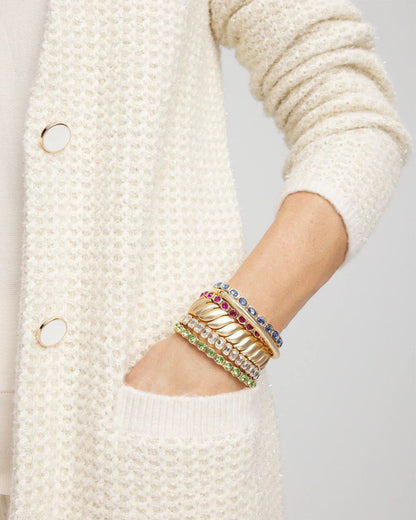 Chico's Women | Small Faceted Stretch Bracelet BLUE