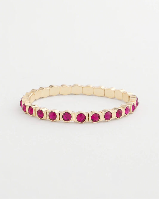 Chico's Women | Small Faceted Stretch Bracelet PINK