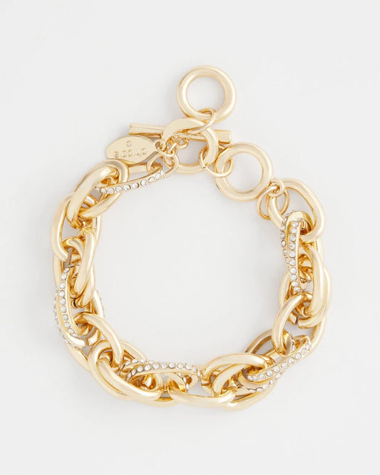 Chico's Women | Pave Link Toggle Bracelet GOLD
