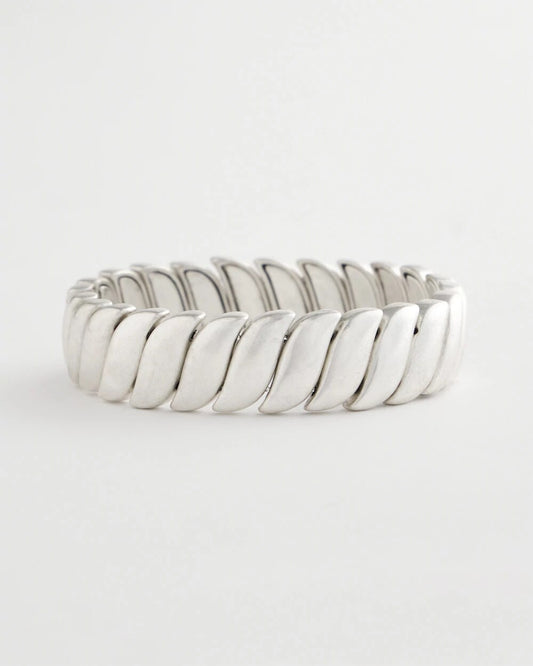 Chico's Women | Matte Twist Stretch Bracelet SILVER